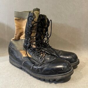 Altama Mens Ripple Sole Combat Boots Black Leather Canvas Tactical Military 11W